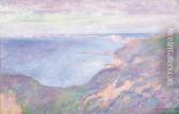 La Falaise Pres De Dieppe Oil Painting - Claude Oscar Monet