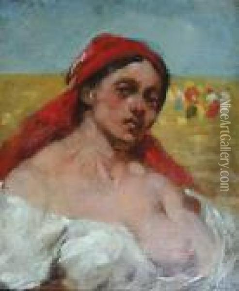 Kobieta Wiejska Oil Painting - Wlodzimierz Tetmajer