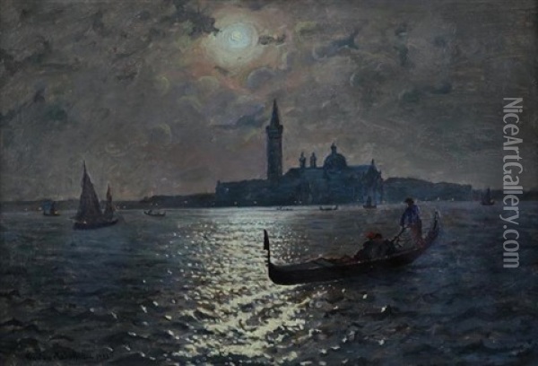 Vue De Venise Oil Painting - Vartan Makokian