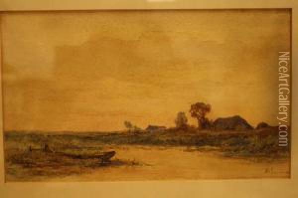 Polderlandschap Oil Painting - Adriaen van Everdingen