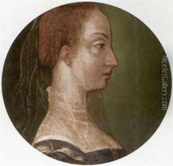 Brustbild Einer Jungen Dame Oil Painting - Sofonisba Anguissola