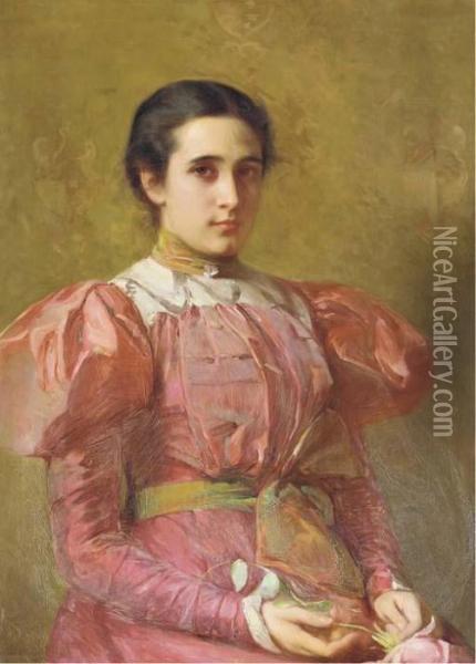 Portrait Of Miss Marion Rogers Oil Painting - Oliver Dennett Grover
