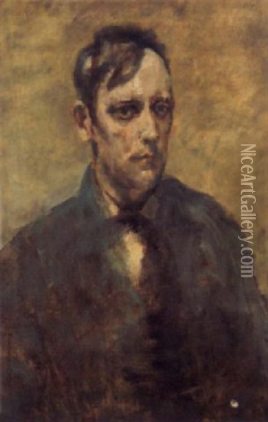 Self Portrait Oil Painting - Arthur Ambrose McEvoy