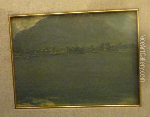 Una Mattina Sul Lago Dilecco Oil Painting - Guido Meineri