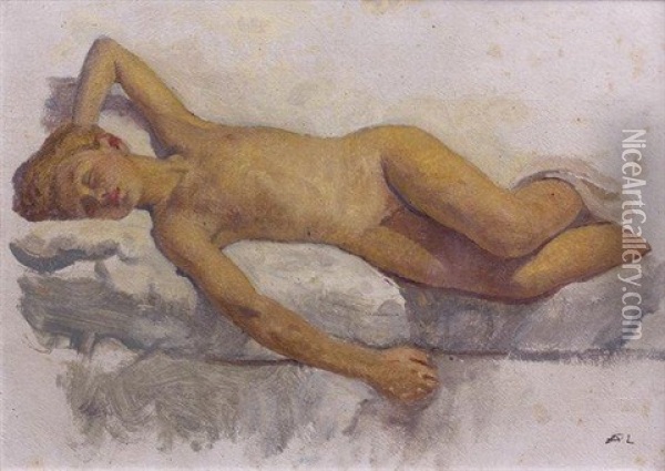Adolescent Oil Painting - Paul Albert Laurens