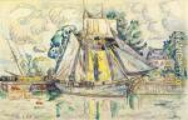 Goelette A Paimpol Oil Painting - Paul Signac