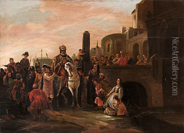 Herodes Intag I Jerusalem Oil Painting - Jacob Jacobsz de Wet the Younger