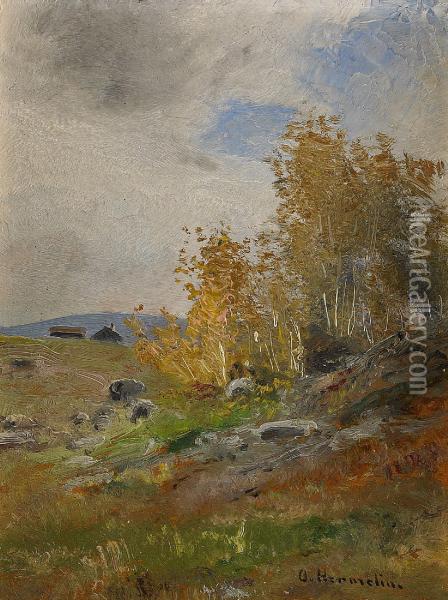 Landskap I Hostfarger Oil Painting - Olof Hermelin