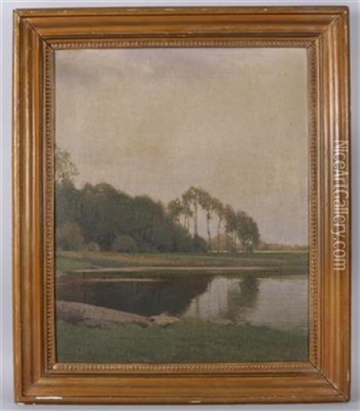 Teichlandschaft Oil Painting - Ferdinand Brunner
