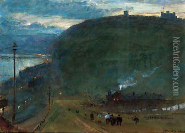 Dover at night Oil Painting - Albert Goodwin