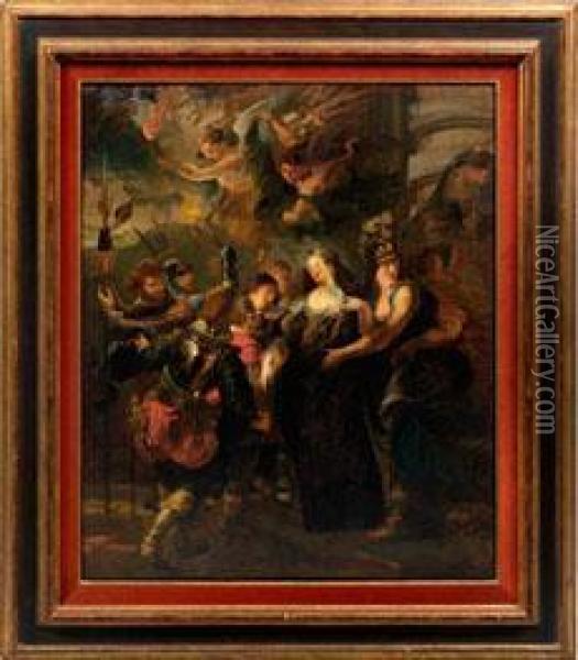 Flucht Der Konigin Maria De Medici Aus Schloss Blois Oil Painting - Eugene Delacroix