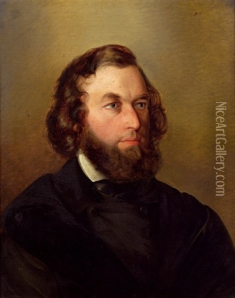 Mannerportrat Oil Painting - Friedrich von Amerling