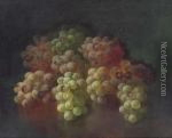 Still Life With Grapes Oil Painting - Carducius Plantagenet Ream