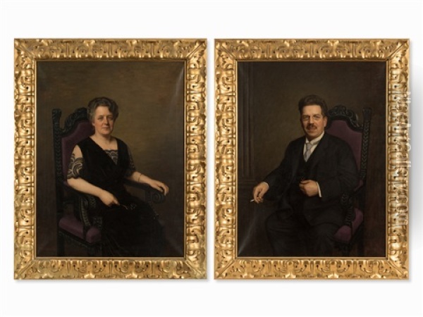 Double Portrait Oil Painting - Robert Beielstein