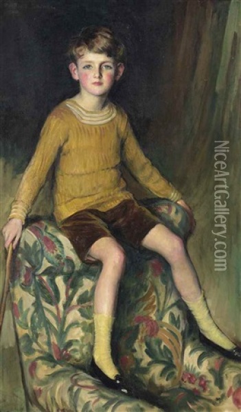 Portrait Of The Artist's Son, Philip Buchel Oil Painting - Charles A. Buchel