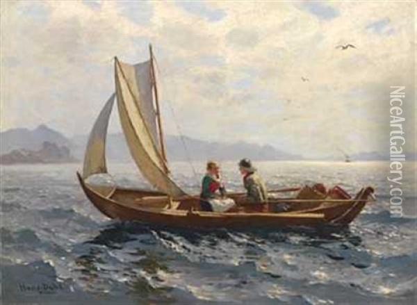En Deilig Sommerdag Oil Painting - Hans Dahl