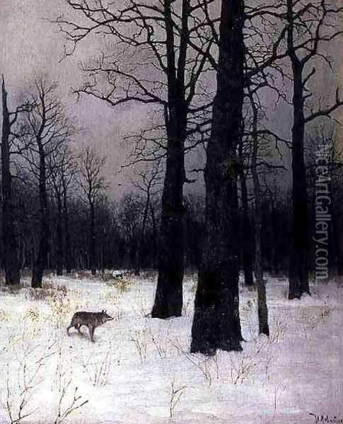 Wood in Winter, 1885 Oil Painting - Isaak Ilyich Levitan