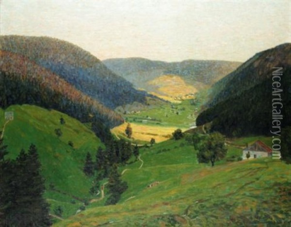 Continental Landscape Oil Painting - Michel Auguste Colle