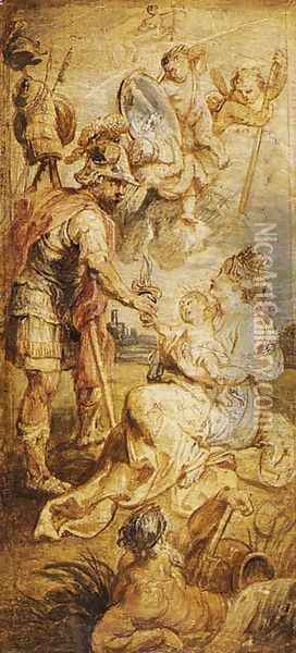 The Birth of Henri IV of France 1628-30 Oil Painting - Peter Paul Rubens