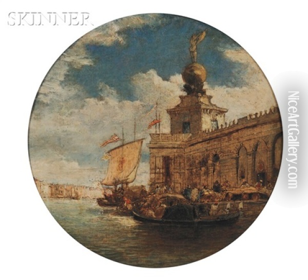 The Dogana, Venice Oil Painting - James Holland