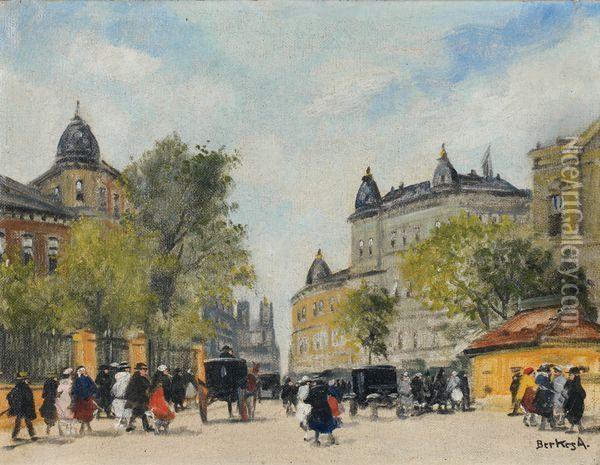 Les Grands Boulevards Oil Painting - Antal Berkes