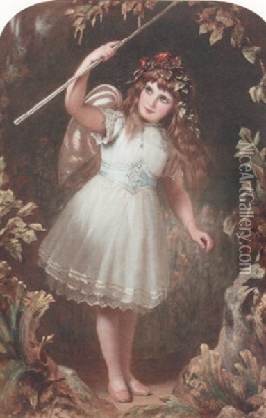 A Little Stage Fairy Oil Painting - Alfred Fowler Patten