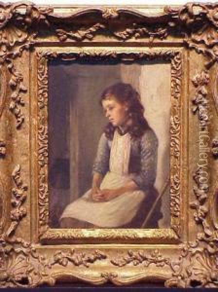 Lost In Thought Oil Painting - William Banks Fortescue