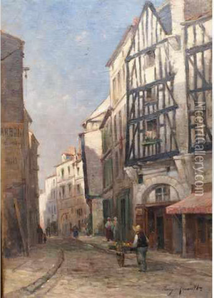 Vieux La Rochelle Oil Painting - Albert Tibule Furcy De Lavault