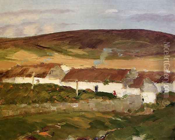 Irish Cottage Oil Painting - Robert Henri