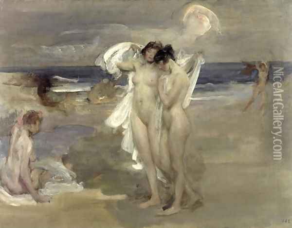 The Bathers Oil Painting - James Jebusa Shannon