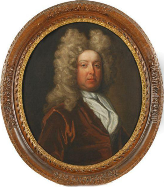 Portrait Of A Gentleman Oil Painting - Edward Byng