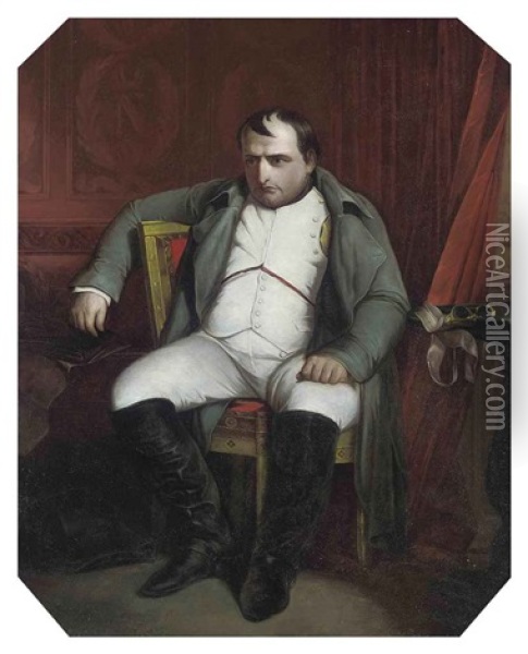 Napoleon In Fontainbleau Oil Painting - Paul Delaroche