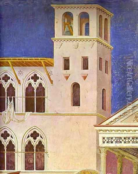 Homage Of A Simple Man Detail 1 1295-1300 Oil Painting - Giotto Di Bondone