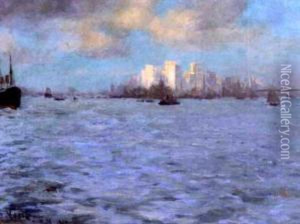 Manhattan Oil Painting - Charles Vezin