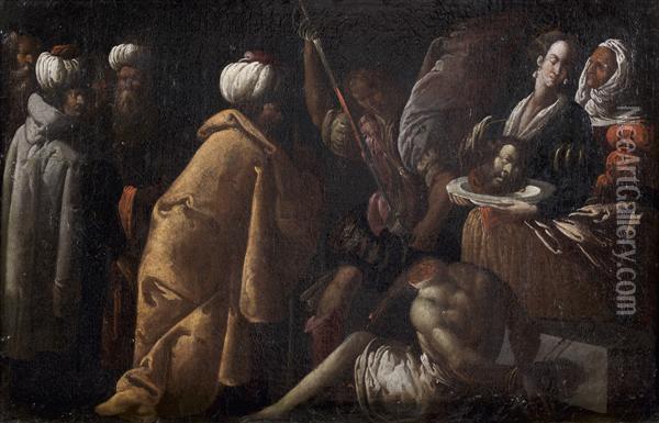 La Decollation De Saint Jean-baptiste Oil Painting - Giovanni Andrea Donducci (see MASTELLETTA)