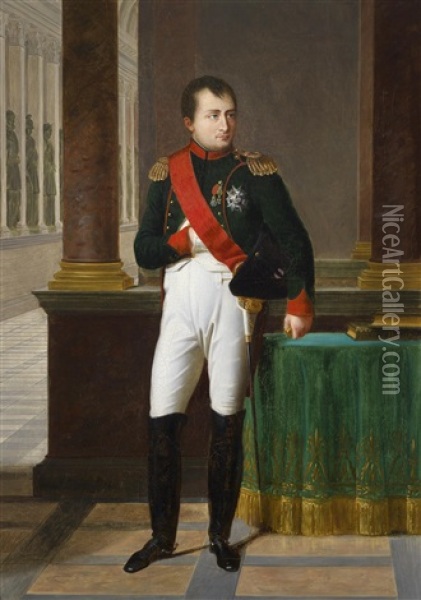 Ganzfiguriges Portrait Von Kaiser Napoleon I (1769-1821) Oil Painting - Robert Jacques Francois Faust Lefevre