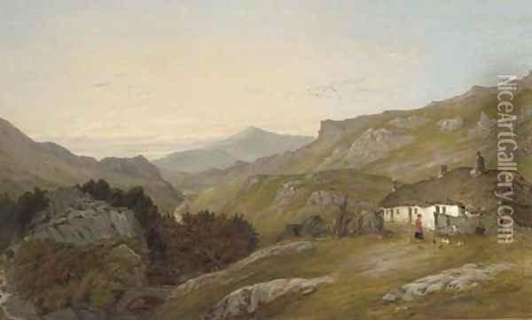 A Welsh pass Oil Painting - Hopkins Horsley Hobday Horsley