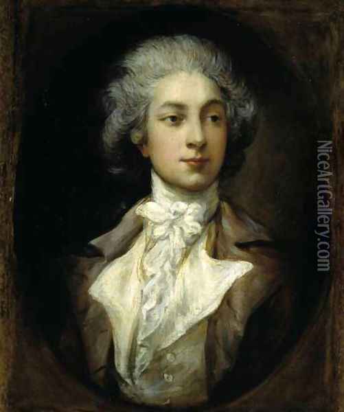 Portrait of French dancer Auguste Vestris Oil Painting - Thomas Gainsborough