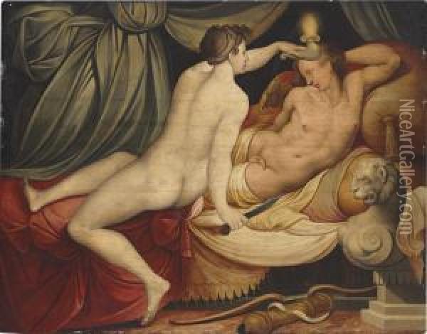 Cupid And Psyche Oil Painting - Francesco Primaticcio