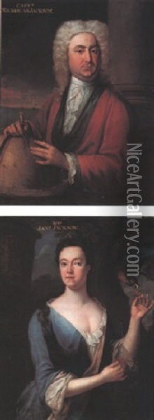 Portrait Of Captain Nicholas Jackson Oil Painting - Jacques Parmentier