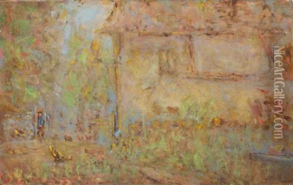 La Cour De Ferme Oil Painting - Paul Kron