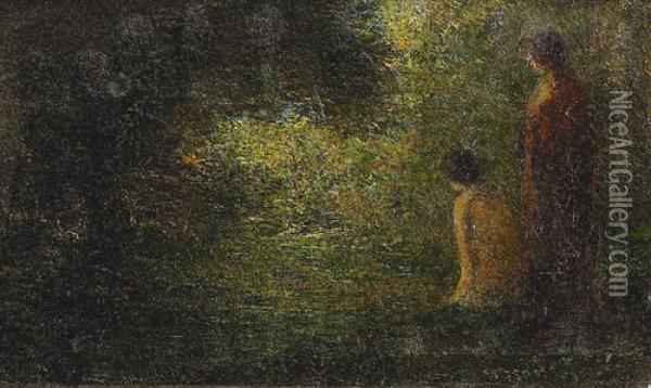 Zwei Frauen Im Wald Oil Painting - Ignace Henri Jean Fantin-Latour