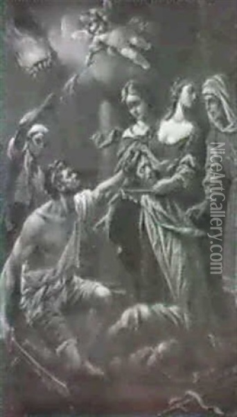 La Decollazione Del Battista Oil Painting - Giovanni Raffaele Badaracco