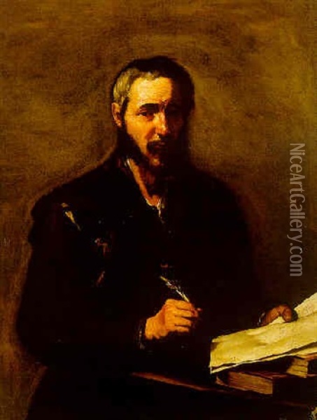 Heraclitus Oil Painting - Jusepe de Ribera