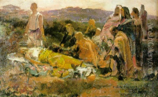 El Entierro De Santa Leocadia Oil Painting - Cecilio Pla