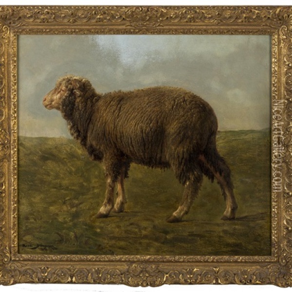 Sheep In A Landscape Oil Painting - Rosa Bonheur