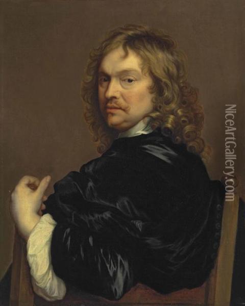 Portrait Of The Artist Oil Painting - Adriaen Hanneman