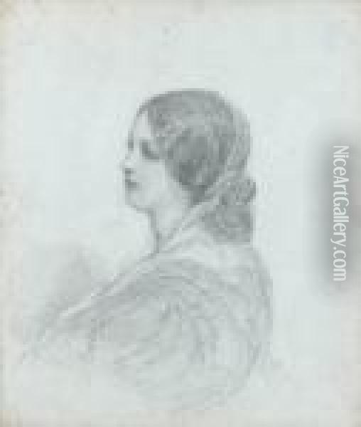 Portrait D'une Femme Oil Painting - Franz Xavier Winterhalter