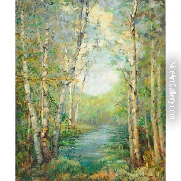 Stream In Spring Oil Painting - Mary Ella Dignam
