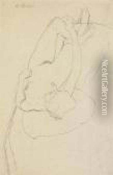 Akt Von Unten Nach Oben Oil Painting - Gustav Klimt